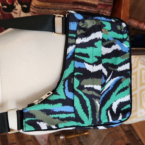 DVF zebra pattern crossbody green blue black white purse Diane Von Furstenberg - Picture 2 of 13